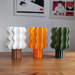 Vyra Table Lamp - Sculptural Wavy Design With Warm Home Lighting