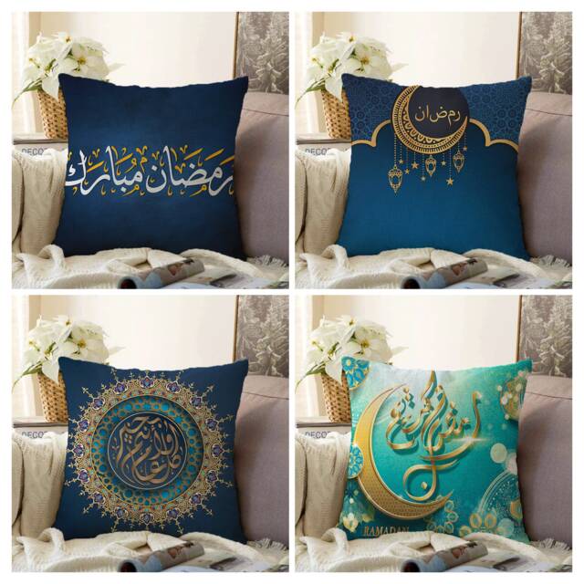 Ramadan Kareem Pillow Cover, Eid Al Fitr Living Room Decor, Mubarak Cushion Case, Islamic Home Decoration, Gift For Muslims - image 1