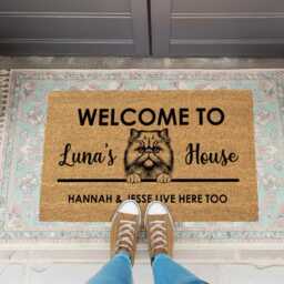 Custom Feline Doormat - Personalized Cat Entry Mat - thumbnail 3