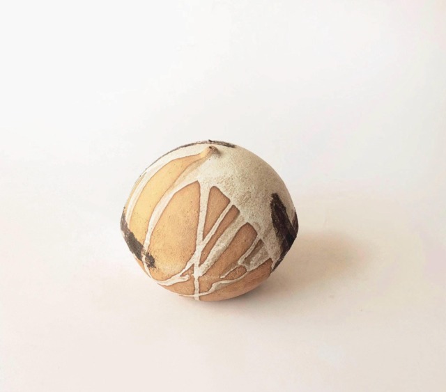 Wabi Sabi Ceramic Orb Vase - Spherical Studio Pottery Sculpture One Of A Kind Handmade Art Japandi Organic Modern Decor - image 1