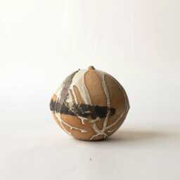 Wabi Sabi Ceramic Orb Vase - Spherical Studio Pottery Sculpture One Of A Kind Handmade Art Japandi Organic Modern Decor - thumbnail 4