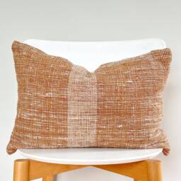 Brown Tribal Hemp Hand Woven Natural Dye Color Pillow Cover - thumbnail 2