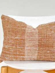 Brown Tribal Hemp Hand Woven Natural Dye Color Pillow Cover - thumbnail 1