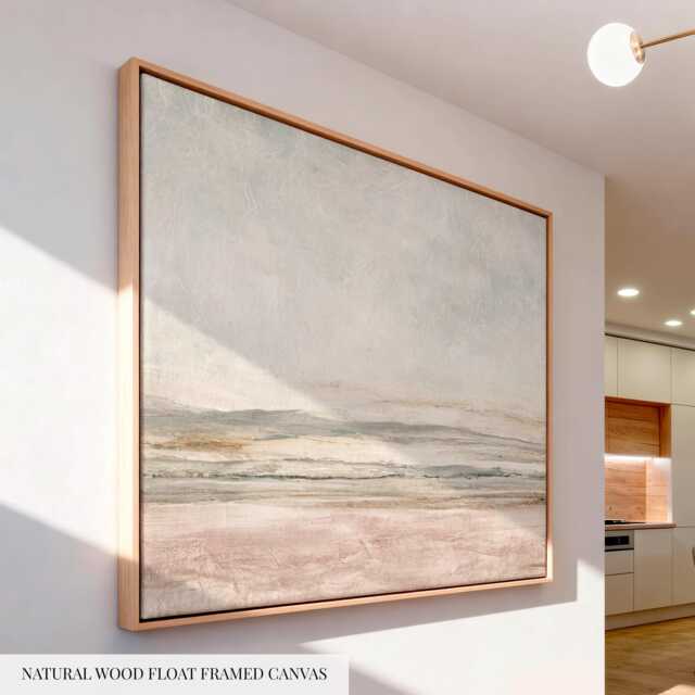Extra Large Wall Art Neutral Abstract Landscape ??? Living Room Decor Strata 2241 - image 1