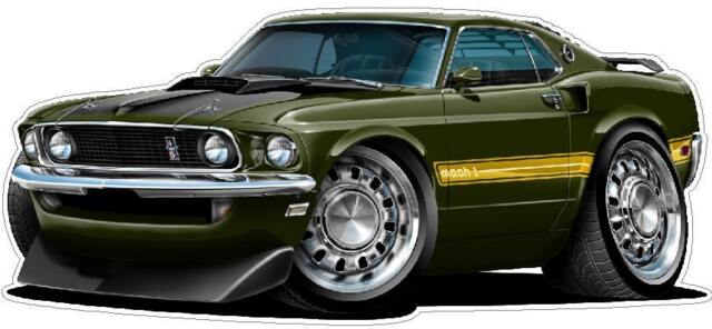 1969 Ford Mustang Mach 1 Vinyl Decal - Officially Licensed Wall Art - image 1