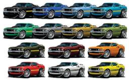 1969 Ford Mustang Mach 1 Vinyl Decal - Officially Licensed Wall Art - thumbnail 2