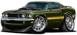 1969 Ford Mustang Mach 1 Vinyl Decal - Officially Licensed Wall Art - thumbnail 1