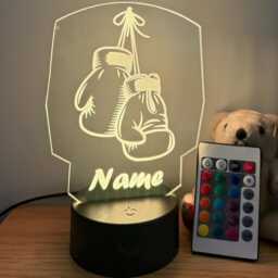 Personalised Boxing Night Light, Children's Light, Game Room, Boys Night Led Boy Girls Birthday Active - thumbnail 2