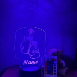 Personalised Boxing Night Light, Children's Light, Game Room, Boys Night Led Boy Girls Birthday Active - thumbnail 3