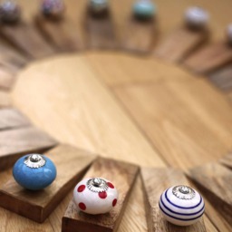 Wooden Doorstop With Ceramic Knob - Blacks - thumbnail 2