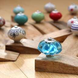 Wooden Doorstop With Ceramic Knob - Blacks - thumbnail 3