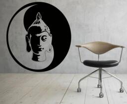 Buddha Wall Vinyl Decal Sticker Buddhism Sacred Patterns Art Design Murals Indian Interior Home Decor - 12Bo23Ha - thumbnail 1