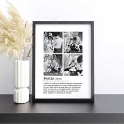 Family Definition Print, Personalised Photo Frame, Picture Gift For Husband, Wife, Anniversary - thumbnail 2