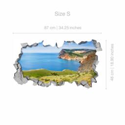 Land To Sea, Hole in The Wall, 3D Wallpaper, Wall Decor, Wall Decals, Art, Sticker, Decal, Printed - Skulase3Dw - thumbnail 3