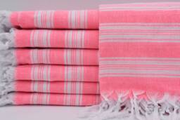 "Bright Pink Towel, Bohemian Towel, Turkish Towels, Turkish Towel, Thin Towel, Peshtemal, 32""x65"