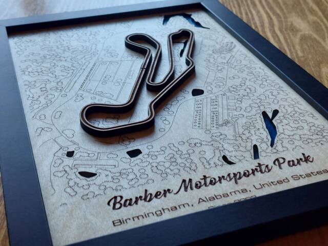 Barber Motorsports Park Wall Art Laser Engraved Wood, Indy Gp Of Alabama Gift - image 1