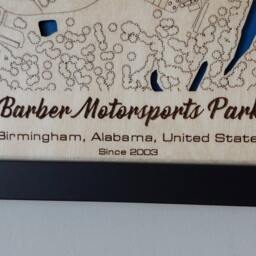 Barber Motorsports Park Wall Art Laser Engraved Wood, Indy Gp Of Alabama Gift - thumbnail 3