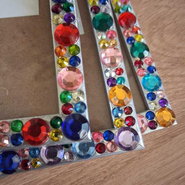 Colourful Rhinestone Crystal Photo Frame 4 X 6 Inches - image 1