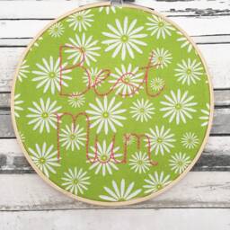 Best Mum Embroidery Hoop Art, Floral Wall Decor, Mother's Day Gift - thumbnail 2