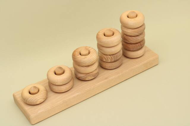 Handmade Wooden Stacking Board Montessori Educational Toy - image 1