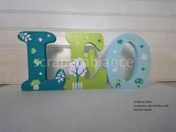 Wooden Letter, Baby Personalized Name, Decoration Decorative Letter Theme Butterflies - thumbnail 1