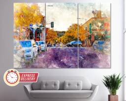 Flagstaff Skyline, Canvas, Wall Art, Print, Poster, Photo, Arizona Art - thumbnail 1