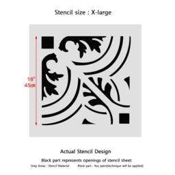 Wall Moroccan Reusable Tile Stencil T0065 For Diy Decor Furniture Floor Craft - thumbnail 4