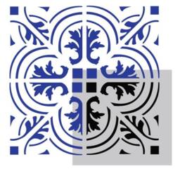 Wall Moroccan Reusable Tile Stencil T0065 For Diy Decor Furniture Floor Craft - thumbnail 3