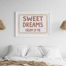 Sweet Dreams Art Print, Retro Bedroom Wall Decor - thumbnail 3