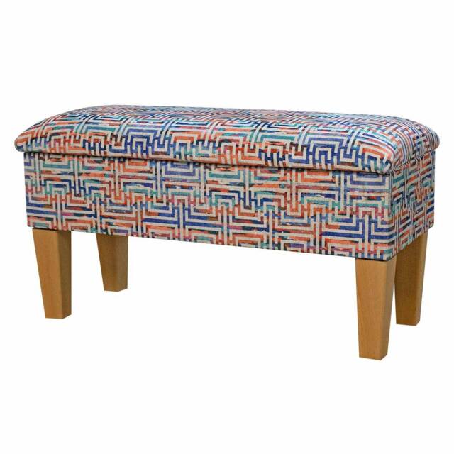 Handmade Luxe Rainbow Maze Dressing Table Stool - British Bespoke Made - image 1