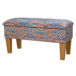 Handmade Luxe Rainbow Maze Dressing Table Stool - British Bespoke Made