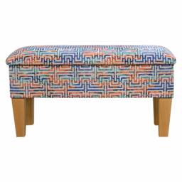 Handmade Luxe Rainbow Maze Dressing Table Stool - British Bespoke Made - thumbnail 3