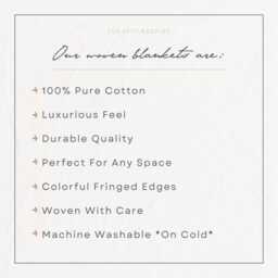 Diamond Pattern Woven Blanket Checkered Fringe Throw Boho Farmhouse Style Cotton Baby Rustic Southern Decor - thumbnail 4