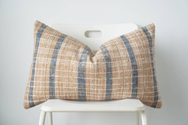 Hand Woven Natural Dye Faded Color Pillow Cover - image 1