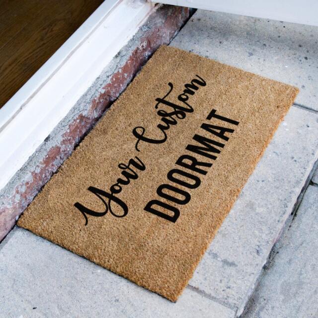 Custom Doormat - Door Mat Design Business Logo Personalized Customized Welcome Realtor Housewarming Gift - image 1