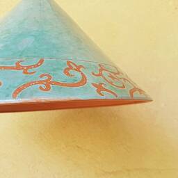 Handmade Turquoise Ceramic Pendant Light Ethnic Kitchen Island Lighting - thumbnail 3