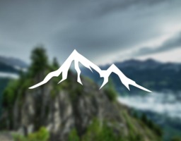Mountain Decal, Simple Nature Wall Car Window Sticker, Gift, Door Decals For Cars - thumbnail 1