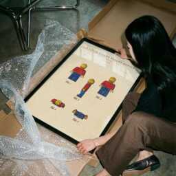 Toy Figure Man Patent Print Hand-Painted Watercolor Wall Art - thumbnail 4