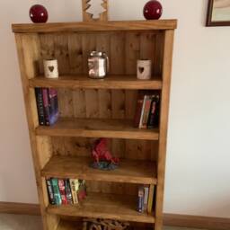 Bookcase Bookshelves Handmade Rustic Solid Wood - thumbnail 2