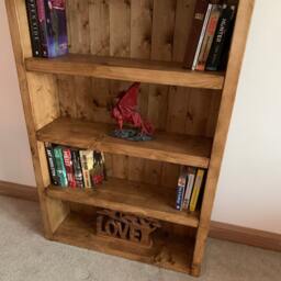 Bookcase Bookshelves Handmade Rustic Solid Wood - thumbnail 3