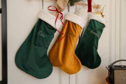 Handmade Velvet Classic Stockings For Christmas Personalized Velvet Stocking