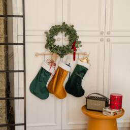 Handmade Velvet Classic Stockings For Christmas Personalized Velvet Stocking - thumbnail 3