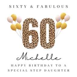 Personalised Step Daughter 60Th Birthday Candle Gift Card Gifts B - thumbnail 4