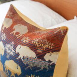 Land Of The Buffalo Wool Pillow Cover, Southwestern American West - Made To Order - thumbnail 3