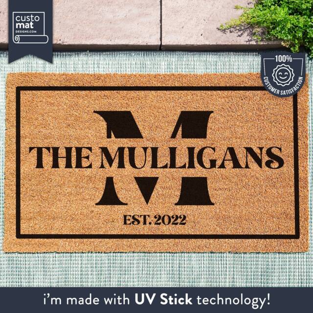 Custom Doormat - Family Gift Personalized Monogram Door Mat Housewarming - image 1