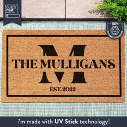 Custom Doormat - Family Gift Personalized Monogram Door Mat Housewarming - thumbnail 1