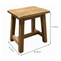 Solid Mango Wood Stool Ideal As An Individual Dining Bench, Or Even Occasional Coffee Side Table - thumbnail 4