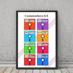 Retro Gaming Art Print - Wall Poster Zx Spectrum, Atari, C64 Commodore 64 Games Customisation Personalisation 80S 90S Gift For Him Her - thumbnail 3