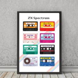 Retro Gaming Art Print - Wall Poster Zx Spectrum, Atari, C64 Commodore 64 Games Customisation Personalisation 80S 90S Gift For Him Her - thumbnail 2