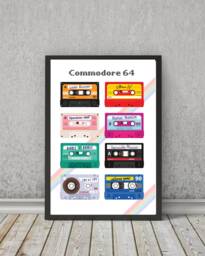 Retro Gaming Art Print - Wall Poster Zx Spectrum, Atari, C64 Commodore 64 Games Customisation Personalisation 80S 90S Gift For Him Her - thumbnail 1